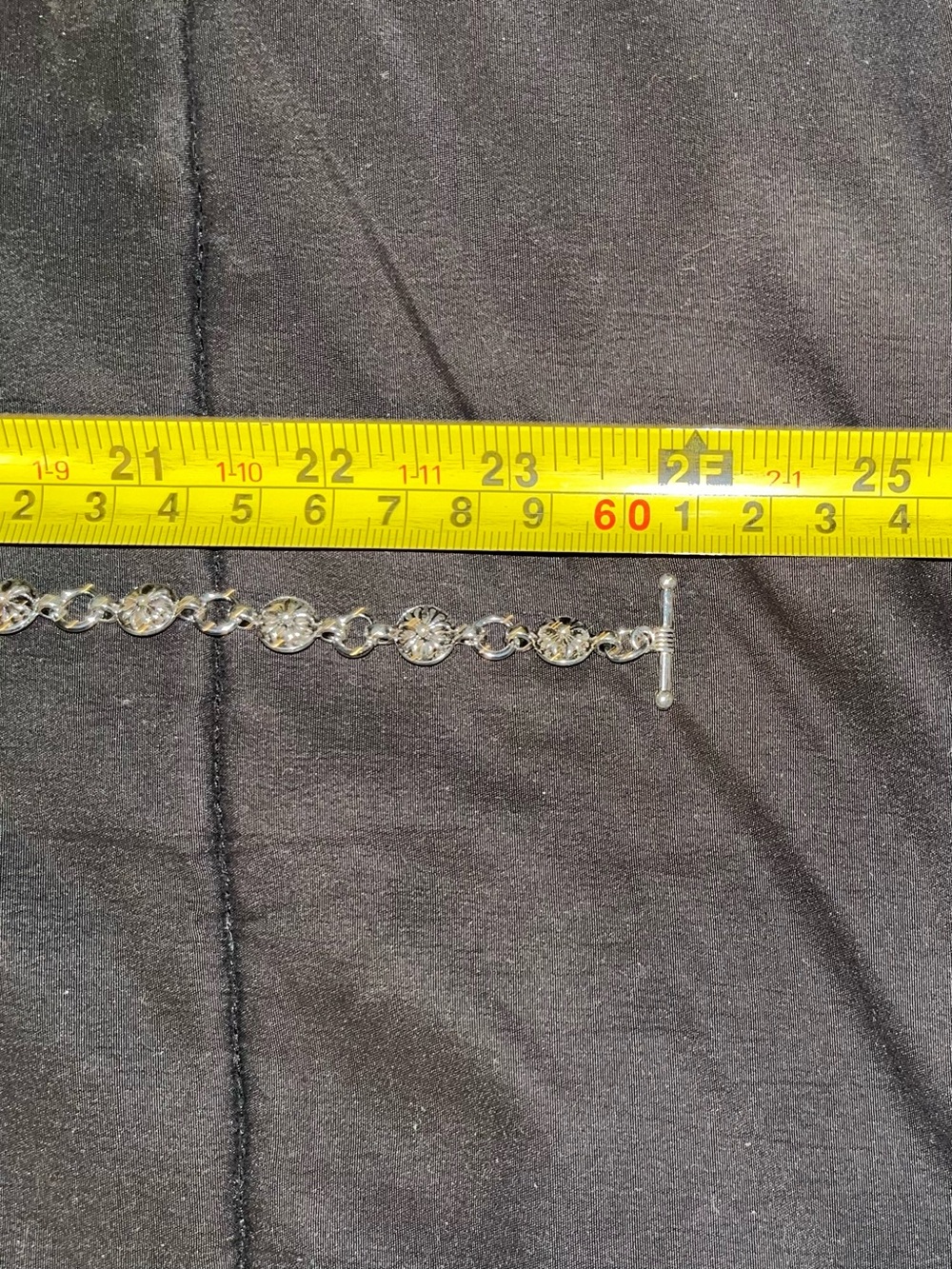 Chrome Hearts Silver Cross Ball Chain 24β + Dagger Pendant Toggle Clasp Closure - Picture 6 of 10